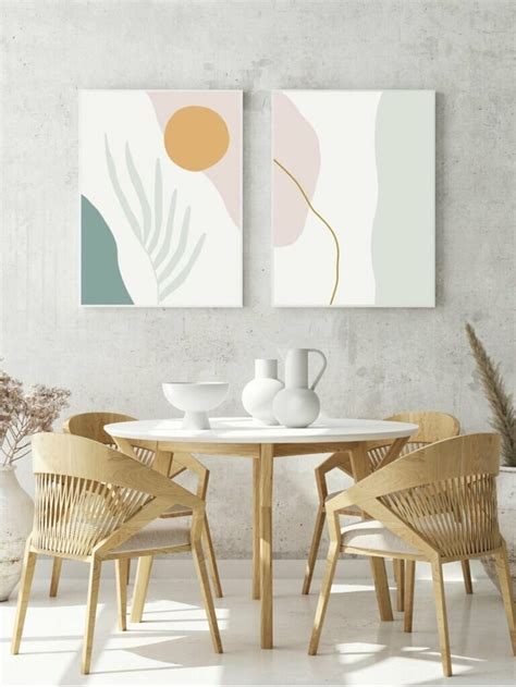 Conjunto Quadros Decorativos Leaf Minimal Nude Nuances Minim