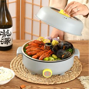 Rhd Elektrischer Hot Pot Mit D Mpfern Tragbare Antihaft Bratpfanne Tragbarer Reisekocher F R