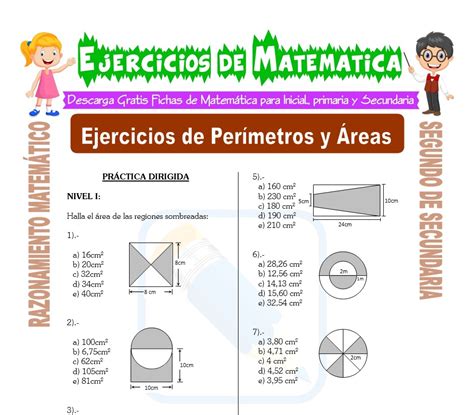 Ejercicios De Perímetros Y Áreas Para Segundo De Secundaria