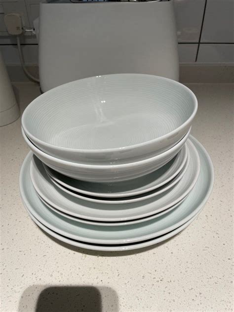 Muji White Porcelain Dinner Set Mint Condition Furniture And Home