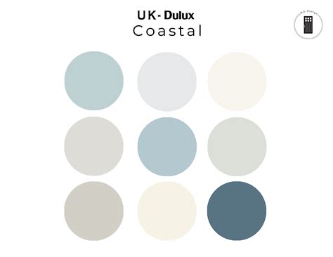 Coastal UK Dulux Paint Color Palette Dulux UK Color Codes Coastal Calm