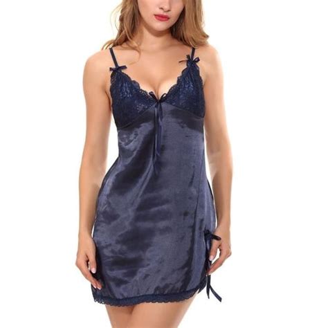 Femmes Dentelle Pyjama Sexy Lingerie Ensemble Bretelles Jupe Dentelle Sexy Sous Vêtements Jupe