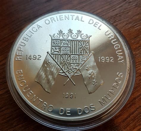 Encuentro de Dos Mundos Uruguay 1991 PROOF EL MERCADITO NUMISMÁTICO