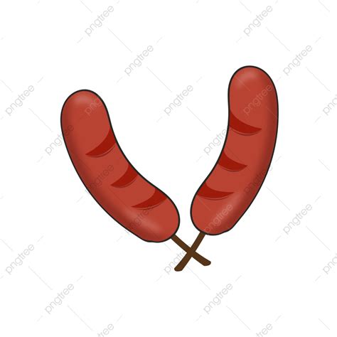 Caricatura Deliciosa Salchicha Asada Elemento Vectorial PNG Dibujos