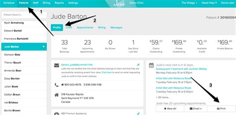 Printing Upcoming Or Past Appointments Jane App Practice Management