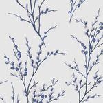 Laura Ashley Pussy Willow Off White Midnight Floral Wallpaper