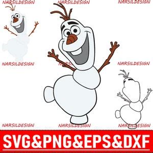 Olaf Svg Layered Item Clipart Cricut Digital Vector Cut File Svg