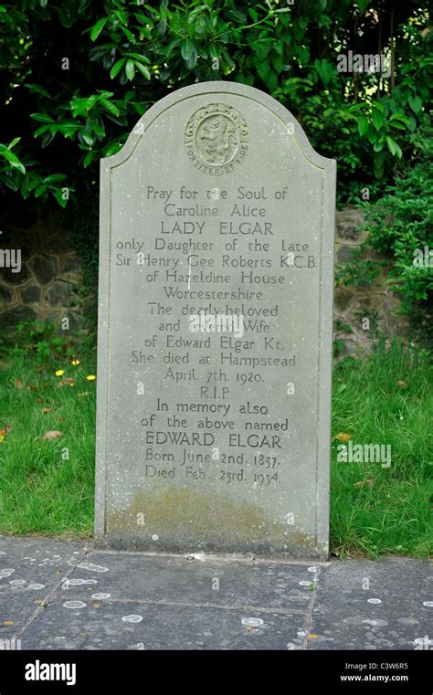 The Grave Of British Composer Sir Edward William Elgar At St Wulstan