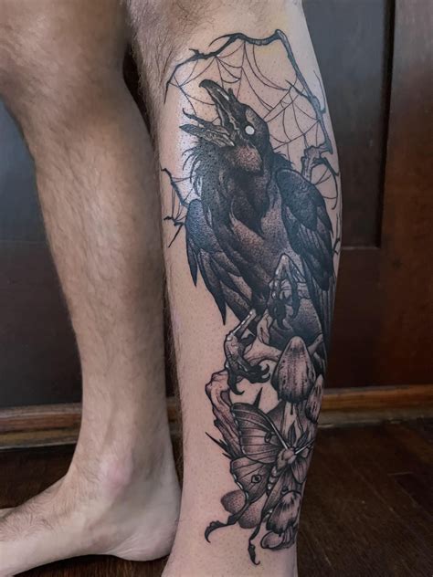 Spooky Crow by Jessi Graden @ Leviticus Tattoo, Minneapolis, MN : r/tattoos