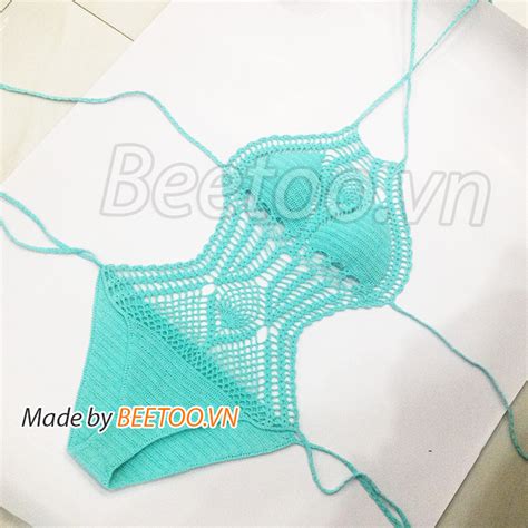 Bikini len móc và Áo Crop top len móc thời trang Shop BeeToo