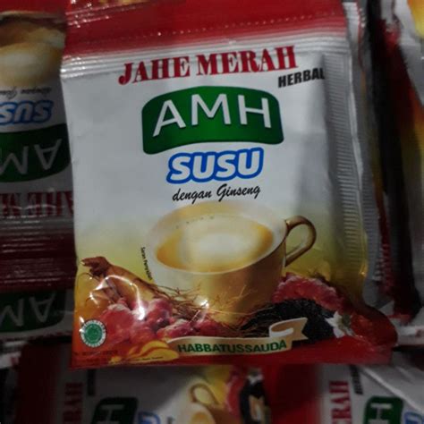 Jual Amh Susu Jahe Merah Amh Plus Ginseng Kemasan Renteng Shopee