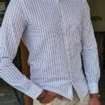 Augustus Beige Slim Fit Long Sleeve Striped Cotton Shirt Aysotiman