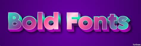 Bold Fonts Text Effect And Logo Design Font