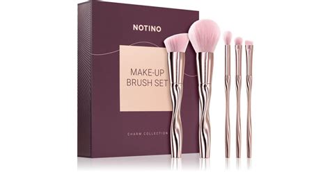 Notino Charm Collection Make Up Brush Set Kit De Pinceaux Pink Notino Be