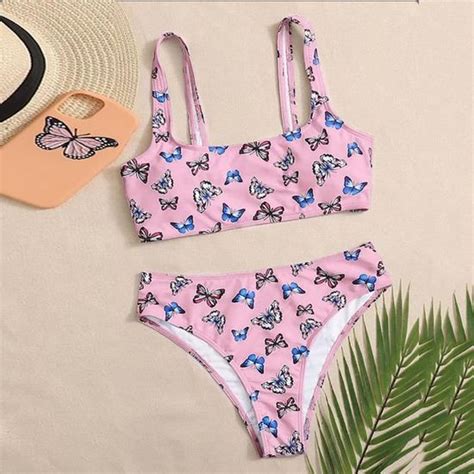 Bikini Maillot de bain deux pièces sexy pour femmes Rose Cdiscount