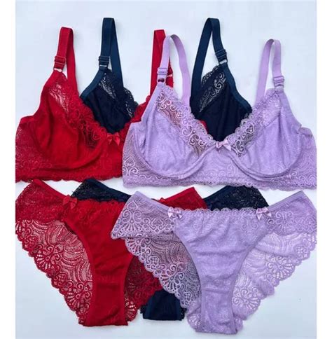 Kit Lingerie Plus Size Sem Bojo C aro Renda Reforçado Sara Parcelamento sem juros