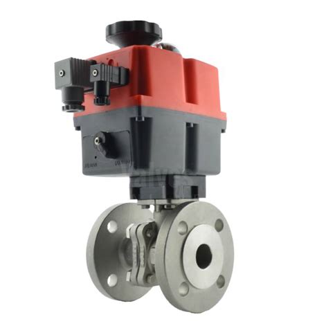 J J Electric Actuated PN16 Flanged Stainless Steel Ball Valve Valves