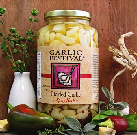 Garlic Festival Foods California Pickled Garlic Quart