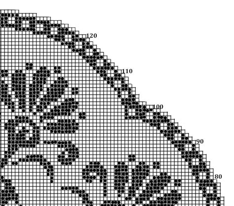 Filet Crochet Flower Charts