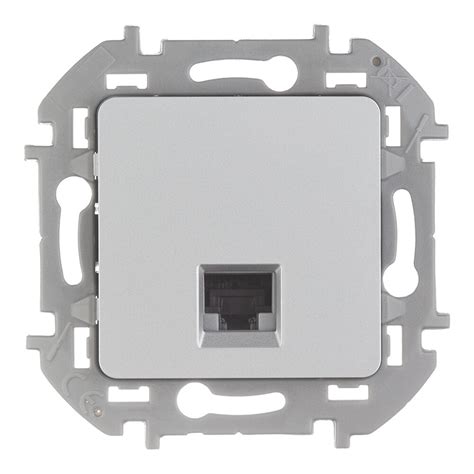 Розетка компьютерная Legrand Inspiria встраиваемая алюминий RJ45 ...