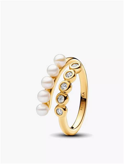 Jual Pandora Treated Freshwater Cultured Pearls And Stones Open Ring 50