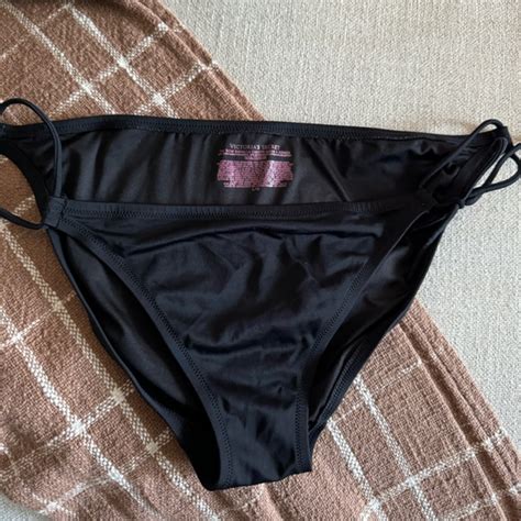 Victoria S Secret Swim Side Tie Basic Black Bikini Bottom Poshmark
