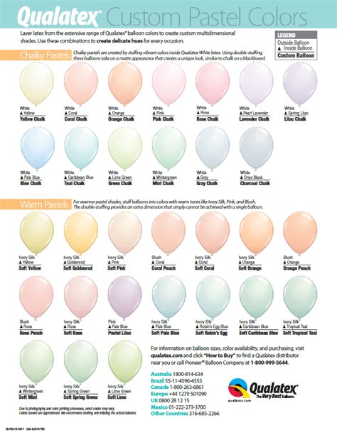 Qualatex Double Stuffed Pastel Colors Brochure : Bargain Balloons