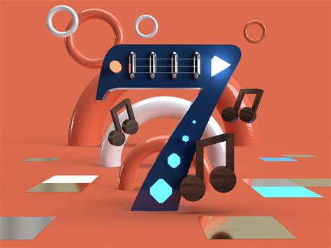 Number 7 3d By Magnus Nytrøen On Dribbble