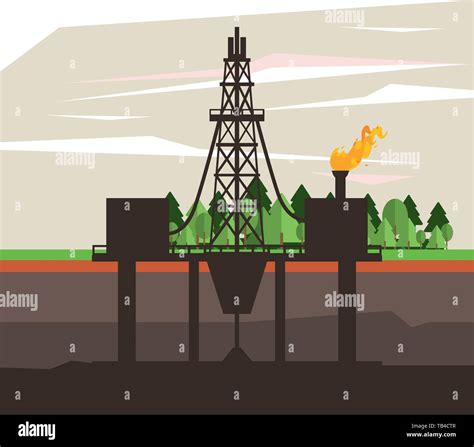 Oil And Petroleum Pump Round Icon Stock Vector Image Art Alamy