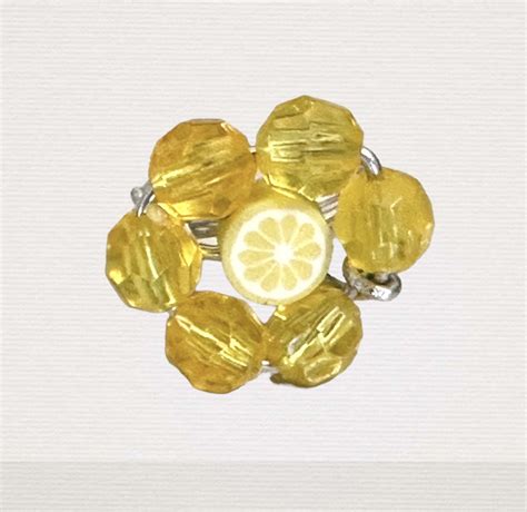 Lemon Slice Beaded Ring On Storenvy