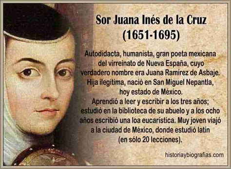 Biografia Sor Juana De La Cruz Vida Y Obra Literaria