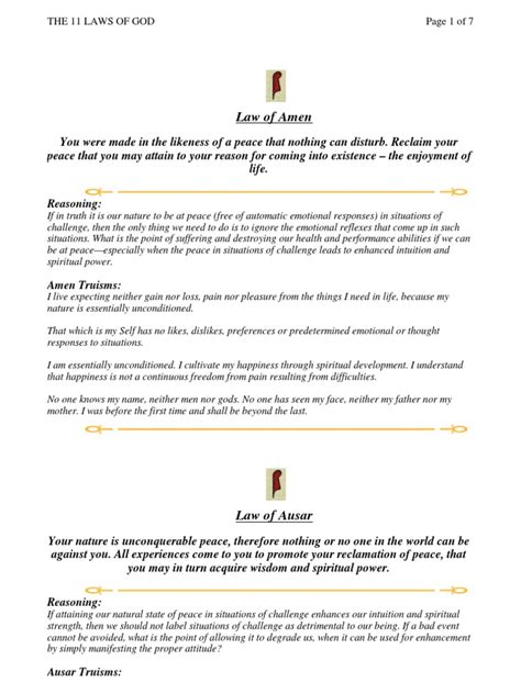 11 Laws Of Maat Pdf Wisdom Love