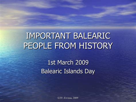 Important Balearic People From History | PPT