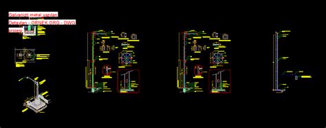 Proje Sitesi Galvanizli Metal Yaz Lan Detaylar Autocad Projesi