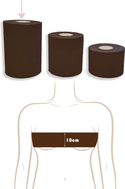 Boob Tape Boobtape Plak Bh Donkerbruin 500x10cm Inclusief Set Nipple Covers Bol
