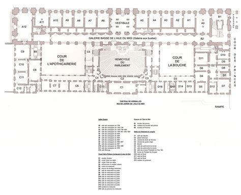 Plan Of The Ground Floor Of The South Wing As It Is Today French