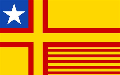 Nordic pro-independence Catalonia flag : r/vexillology