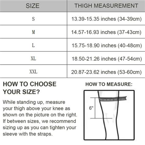 Knee Sleeves Sizing Chart – Treatmedy