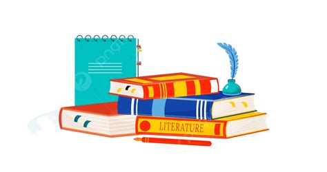 Literature Flat Concept Vector Illustration Humanities Book University