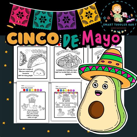Delicious Cinco de mayo: A Mexican food fiesta Coloring Pages! | Made