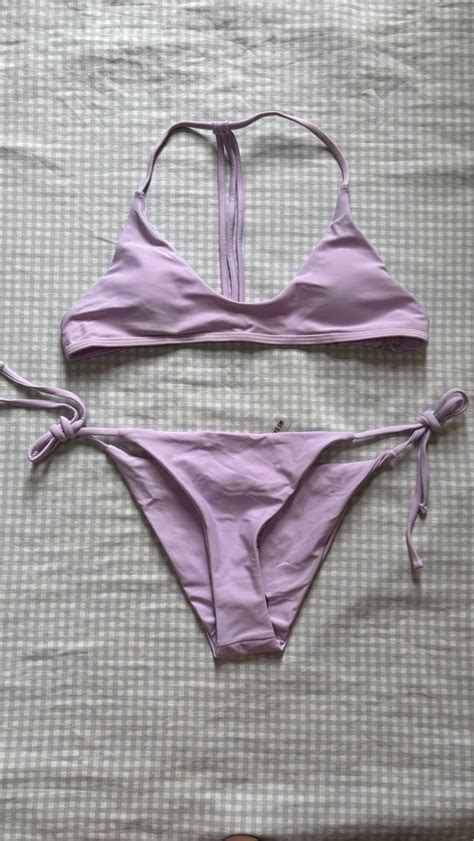 Purple Two Piece Bikini Women S Fashion Swimwear Bikinis Swimsuits On Carousell