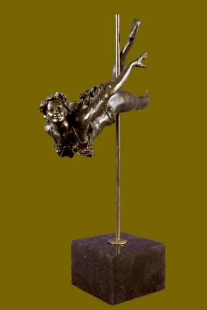 ART DECO Contemporary Olympian Gymnast Nude Female Girl Bronze Statue Decor EUR 321 64