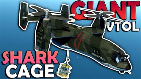 Giant Vtol Pulls Shark Cage From The Ocean Floor Stormworks Gameplay