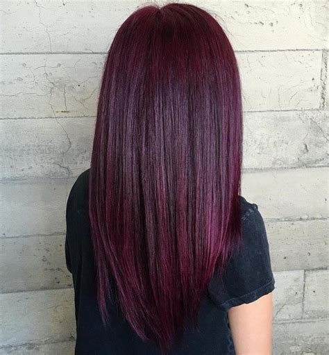 Straight Glossy Burgundy Black Hair With Images Hair Color Burgundy