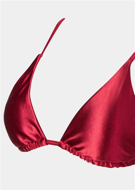 Mykonos Bikini Top Burgundy Glowy