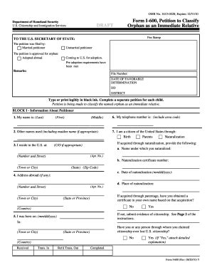 Fillable Online Instructions Form I A Application For Advance