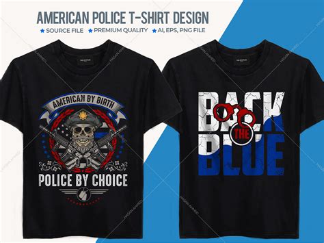 American Police Printing Police Officer T Shirt Design On Behance