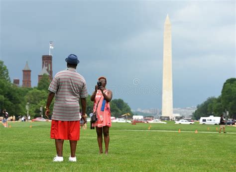 Washington Dc May 31 2018 People At National Mall And Washington