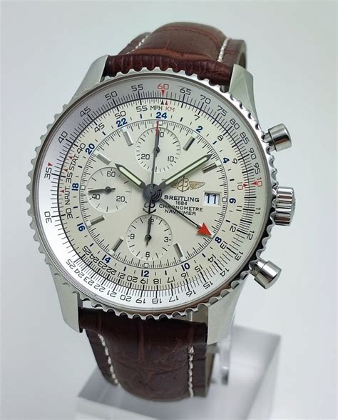 Breitling Navitimer World Gmt Chronograph Ref A Men