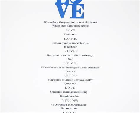 Robert Indiana The Book Of Love Poem Hamilton Selway